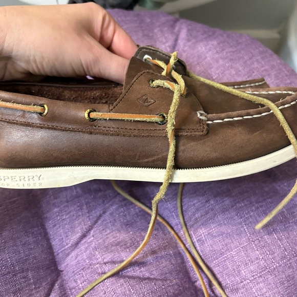 Women’s Brown Leather Sperry Boat Shoes - Picture 3 of 6